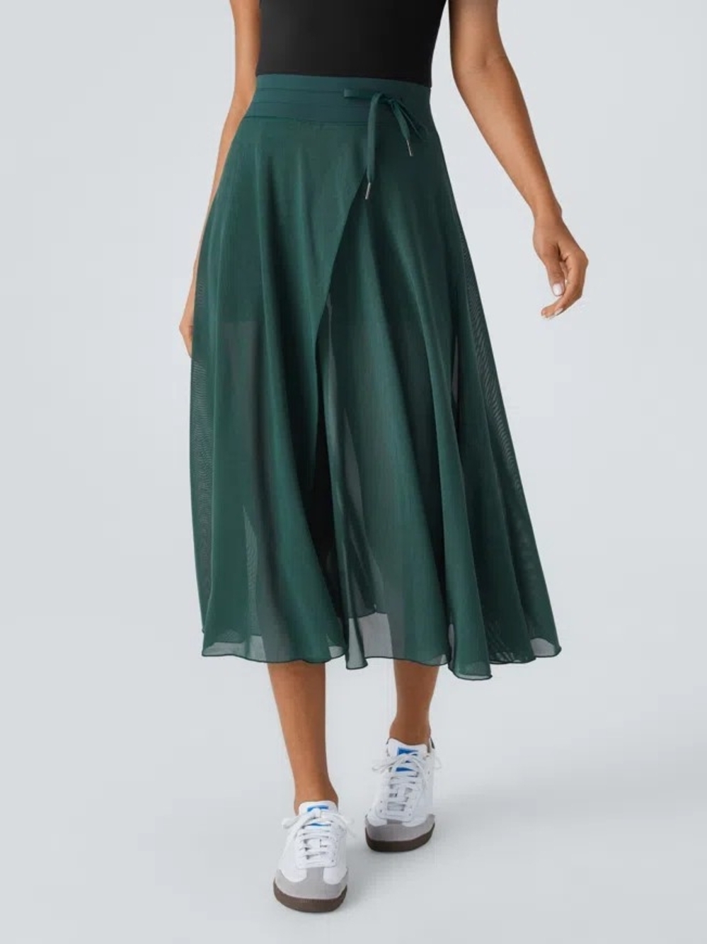 Halara Mesh Midi Skirt With Built-in Shorts